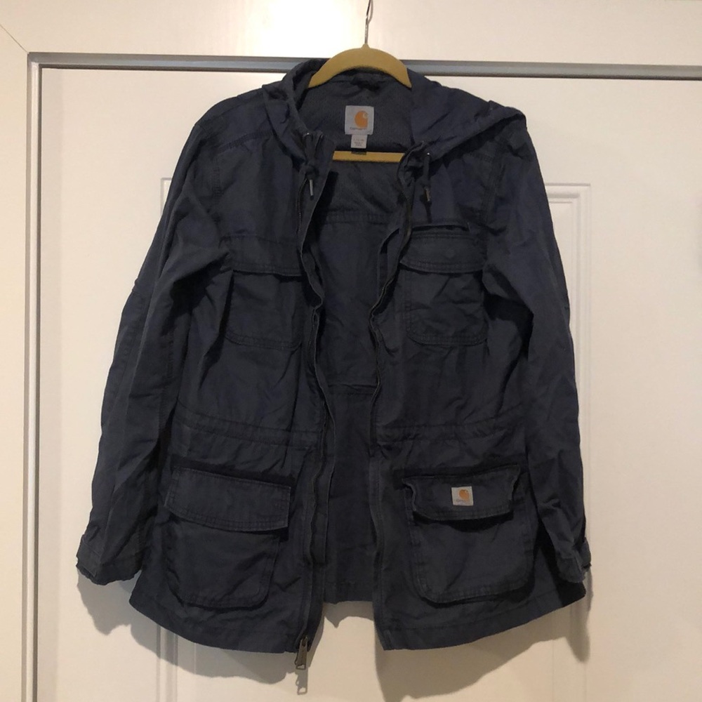 Hooded Navy Carhartt Utility Jacket